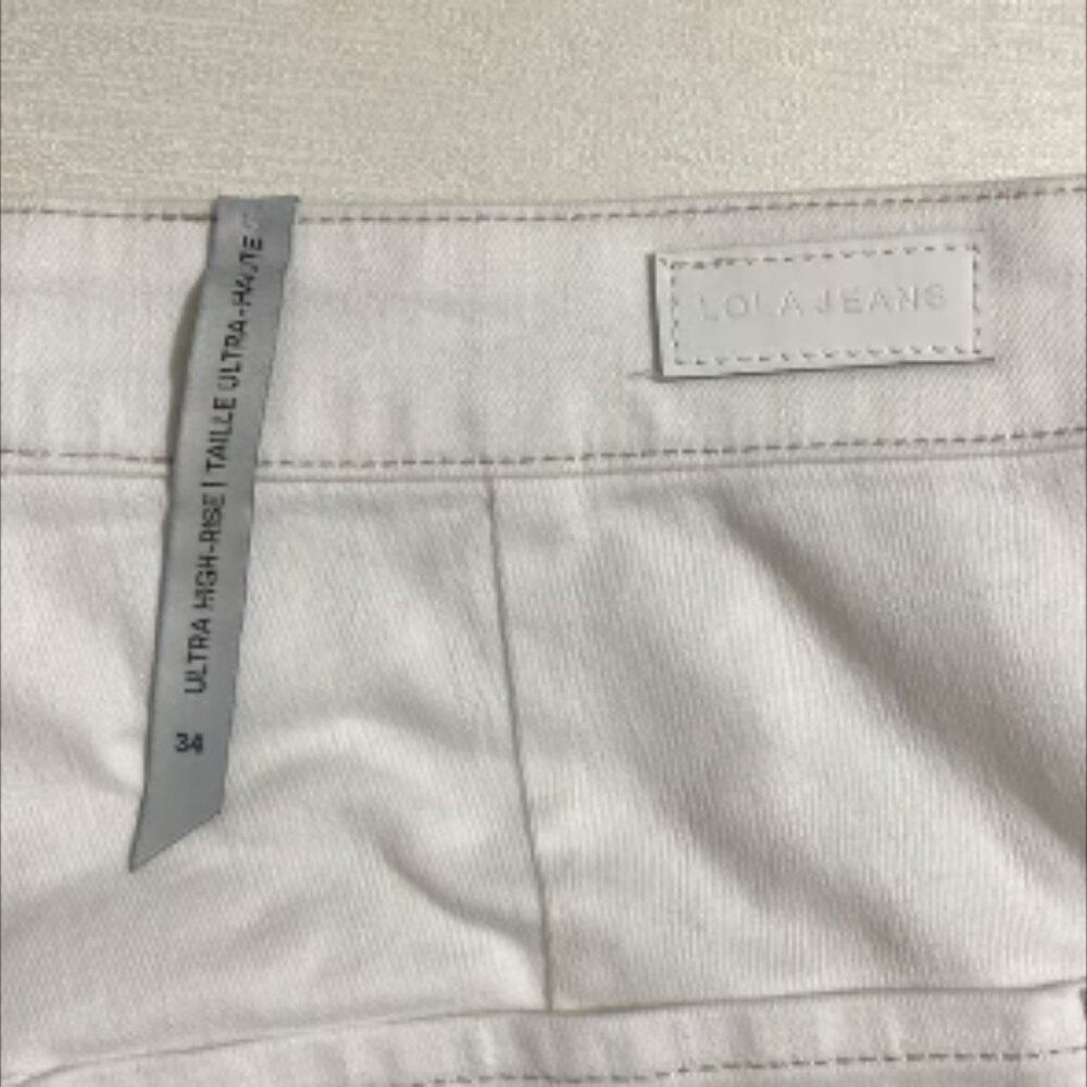 LOLA Jeans STEVIE-WHT Ultra-High Rise Flare Denim Jeans Women's Size 34 - Picture 5 of 8